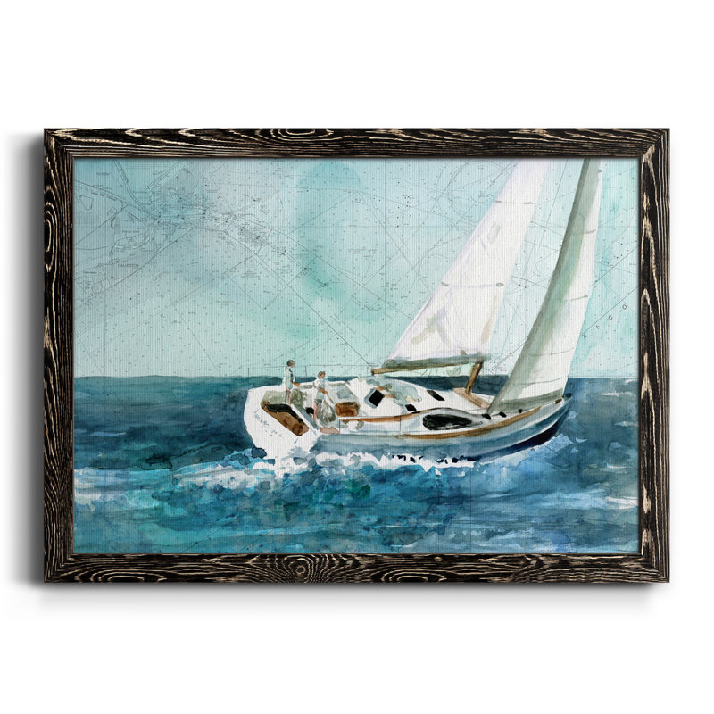 Bord de mer côtière - cadre photo, impression sur toile, Toile encadrée noire, H 24 po x l 18 po x P 1,5 po