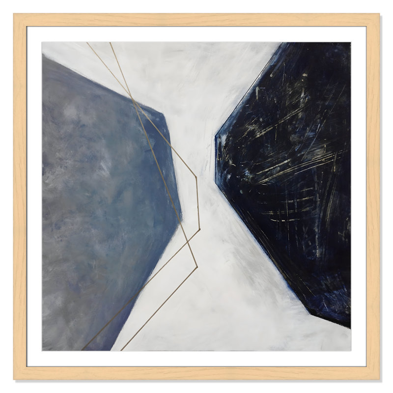 «Octagon Abstraction I Print» par Casa Fine Arts, Encadré naturel, H 42,5 po x l 42,5 po