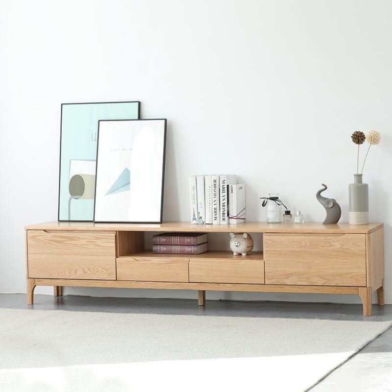Crédence de rangement en bois massif Modern Modern Simple, L 78,7 po