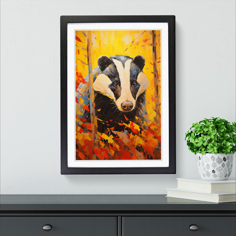 Single Picture Frame Print on Wood, Black Framed, 64cm H x 46cm W