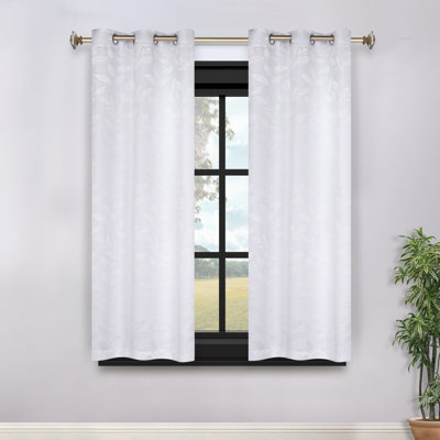 Finklea 100% Polyester Floral Room Darkening Grommet Curtain Panels