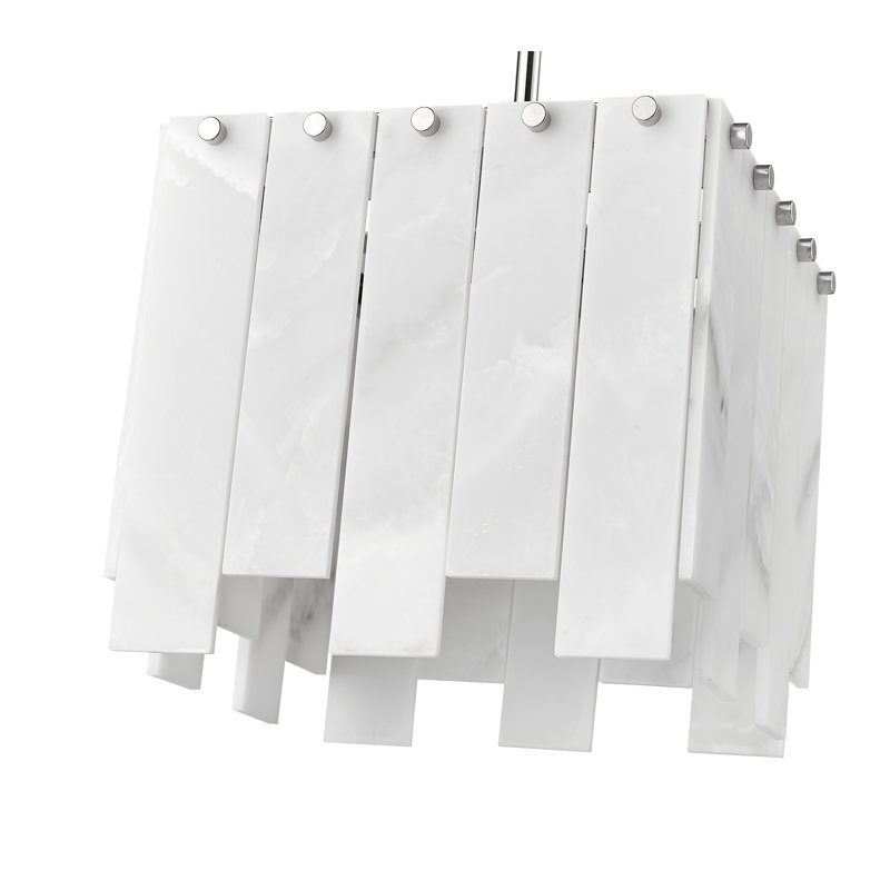 Arrianne 1 - Light Square/Rectangle Pendant, Polished Nickel