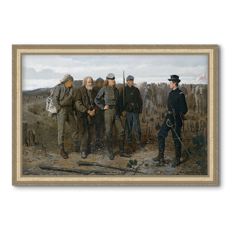 Prisoners from the Front, 1866 - Winslow Homer - Toile encadrée sur mesure, 28x40 INNER SIZE, Framed Canvas
