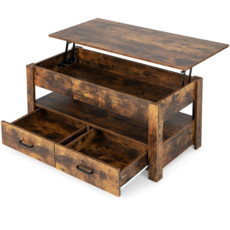 Table basse extensible à 4 pieds avec rangement Khaleesi