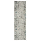 Tedford Abstract Area Rug in Ivory/Blue
