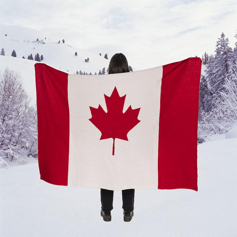 Jeté drapeau du Canada