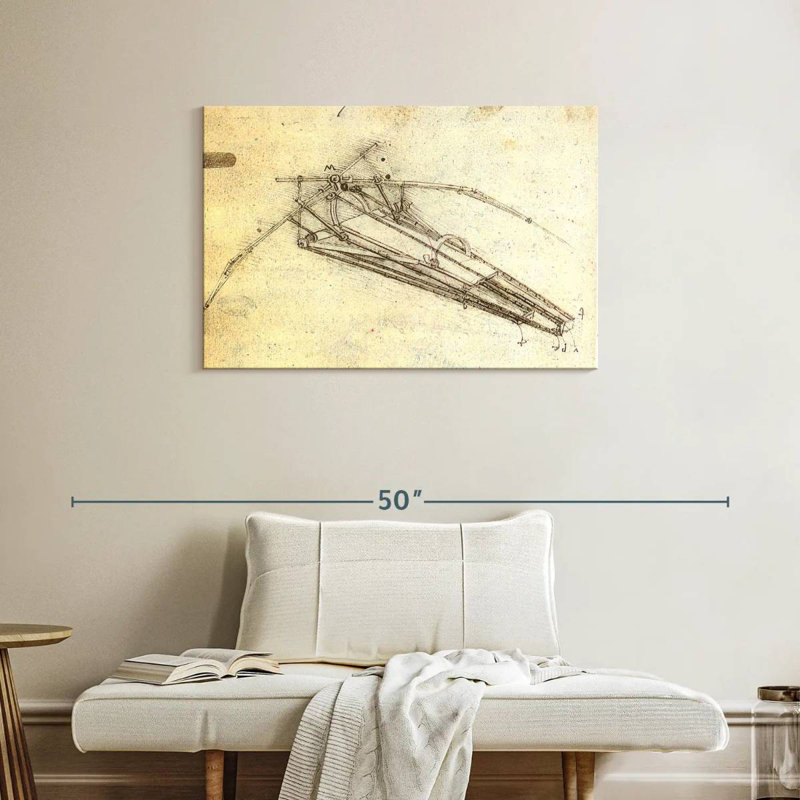Laelle Design For A Flying Machine, 24" H x 36" W