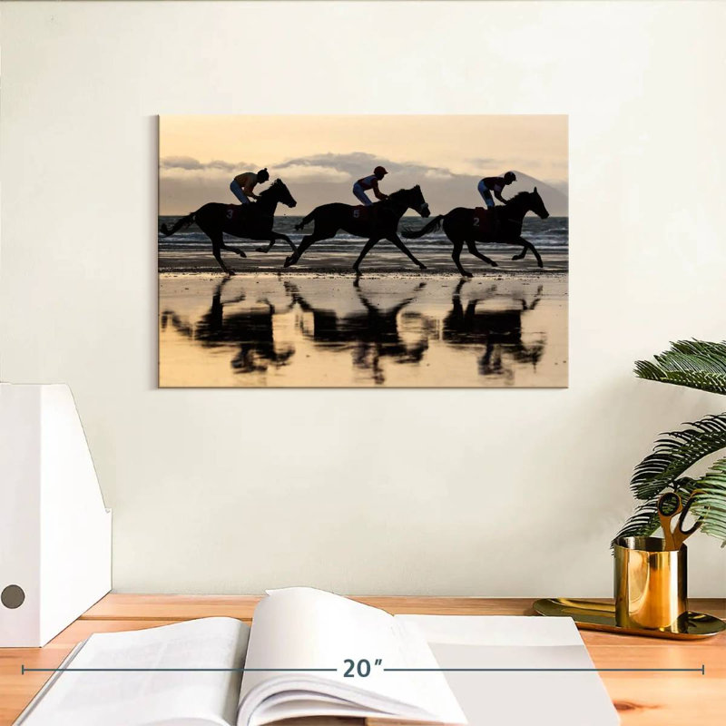 Sirci, course de chevaux en Islande, H 8 po x l 12 po