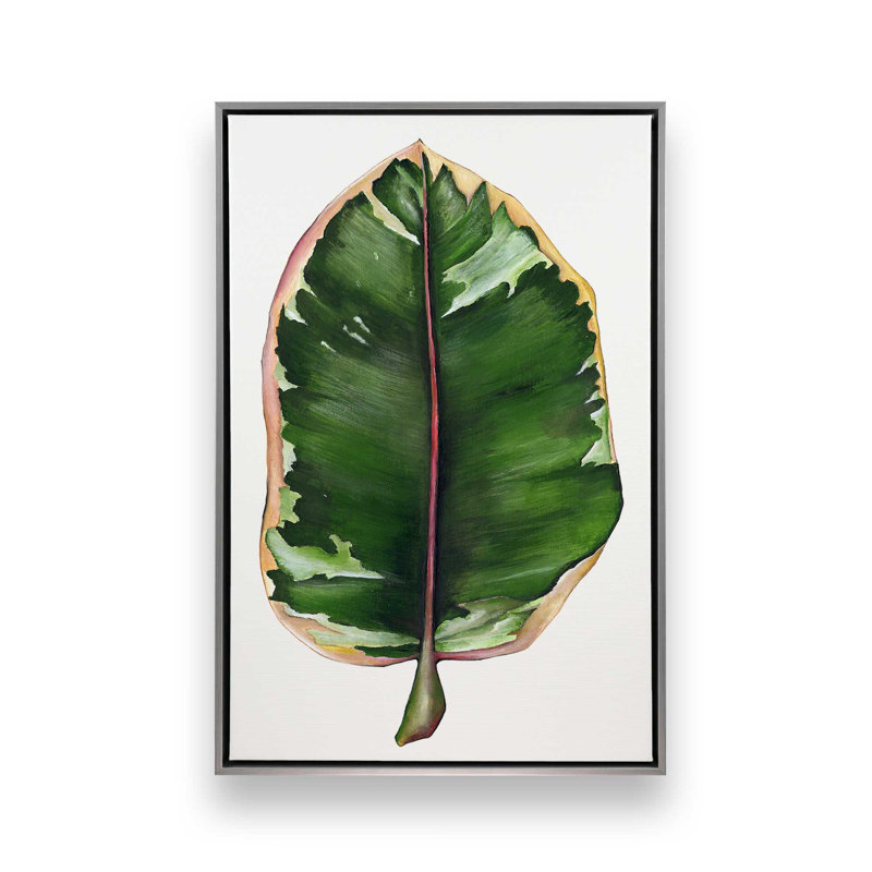 Étude de bord verdoyante par Dollybirds, estampe d'art, H 25,25 po x l 19,25 po, Toile avec cadre en chrome poli