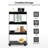 Atziri 38.2”H X 20.5”W 4-Tier Book Cart with Lockable Wheels-482036025