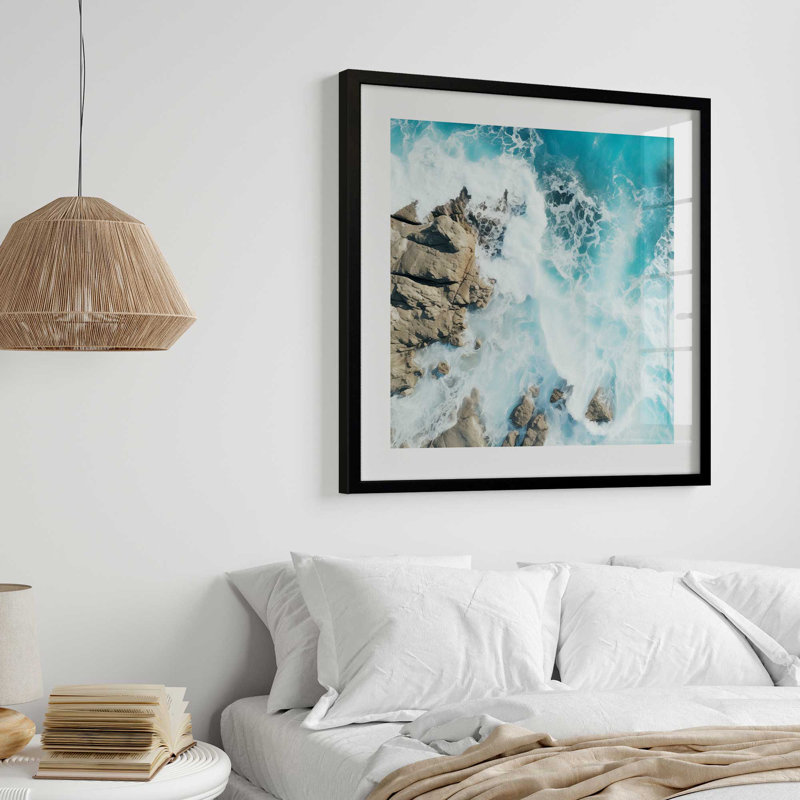 Impression encadrée sur papier, Noir satiné, H 17 po x l 17 po x P 1,25 po