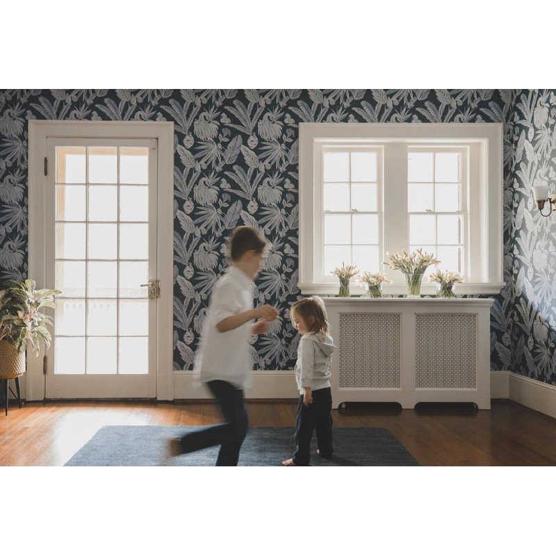 Munday 33' L x 20.5" W Peel and Stick Wallpaper Roll, Blue