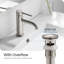 Drain escamotable de lavabo de salle de bain l 2,63 po avec trop-plein-41659899