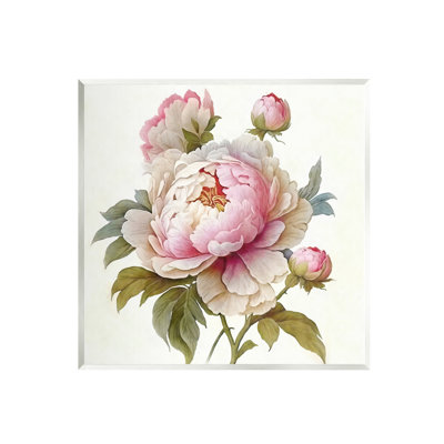 "Stupell Industries", pivoines roses sur plaque, art mural par Ziwei Li-au-772