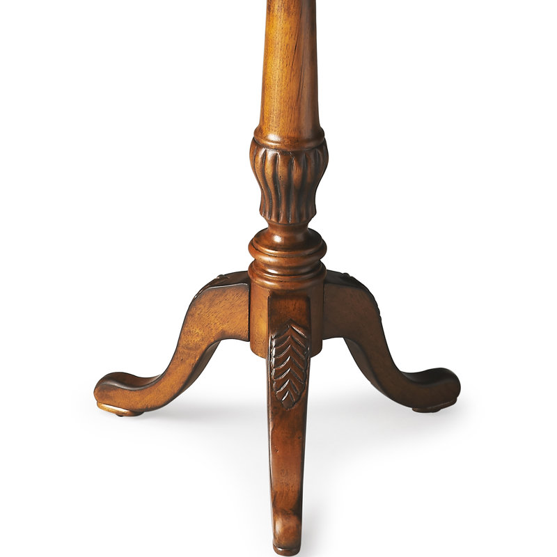 Dansby Pedestal Side Table, Olive Ash Burl