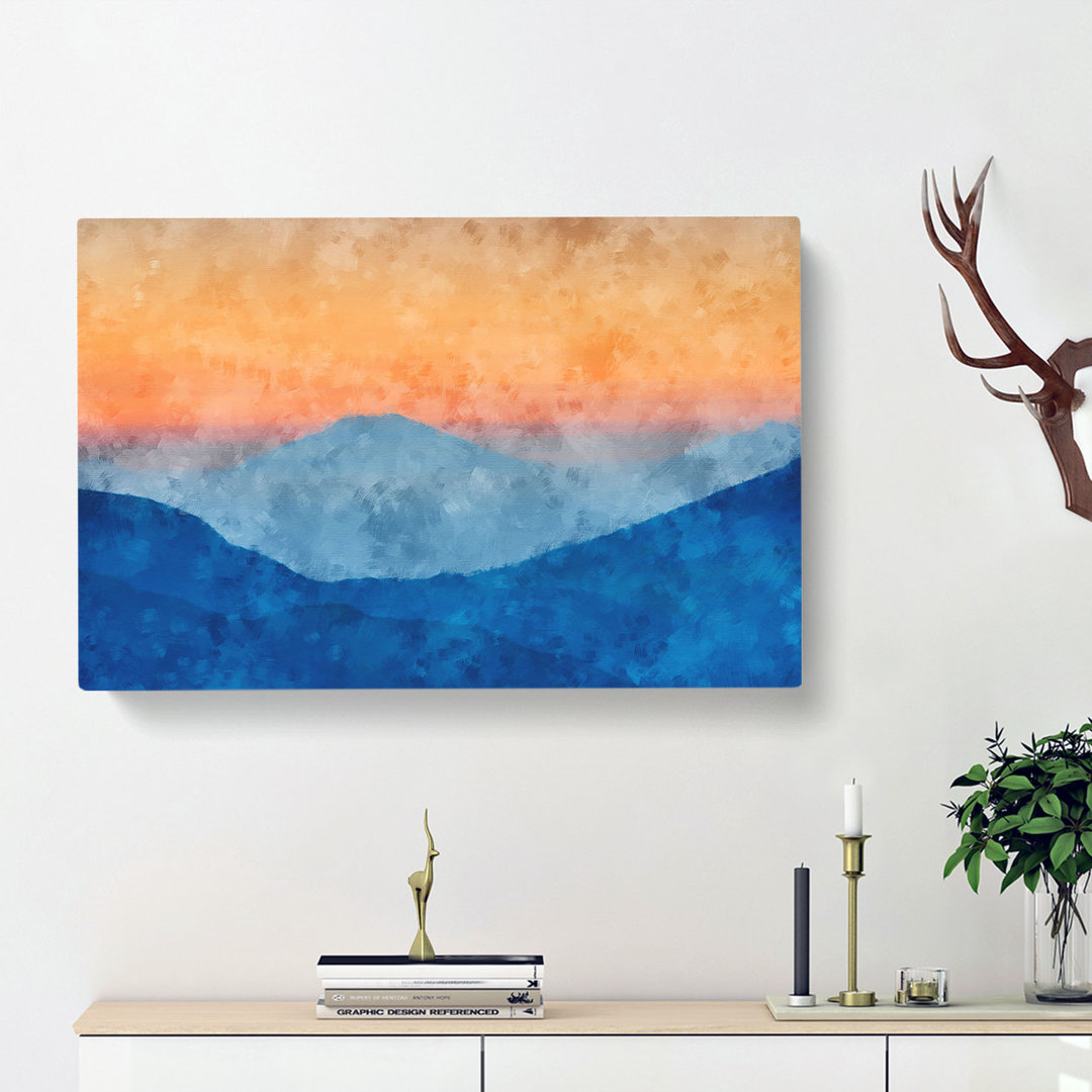 Sunrise over the Mountains - Wrapped Canvas