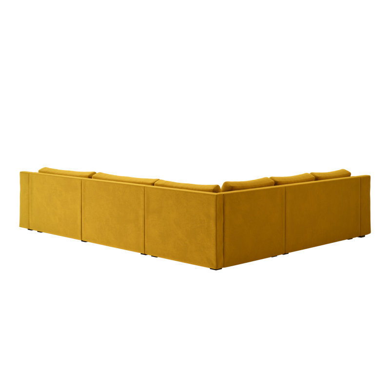 Canapé modulaire en L réversible Elevate, Mustard Recycled Velvet