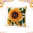 14"H Fall Hooked Sunflower Pillow