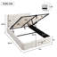 Beige Upholstered Bed-136085887