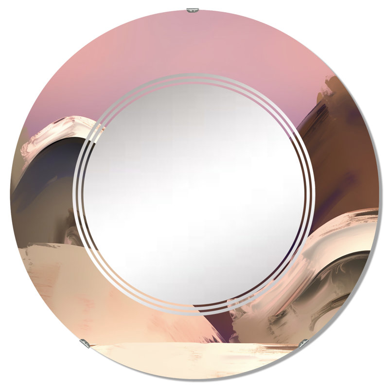 Fairoz - Miroir mural moderne rond, 32 po x 32 po