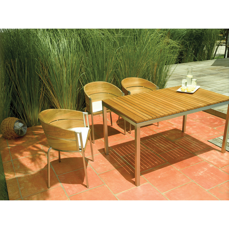 Grace Outdoor Dining Table, Smooth White