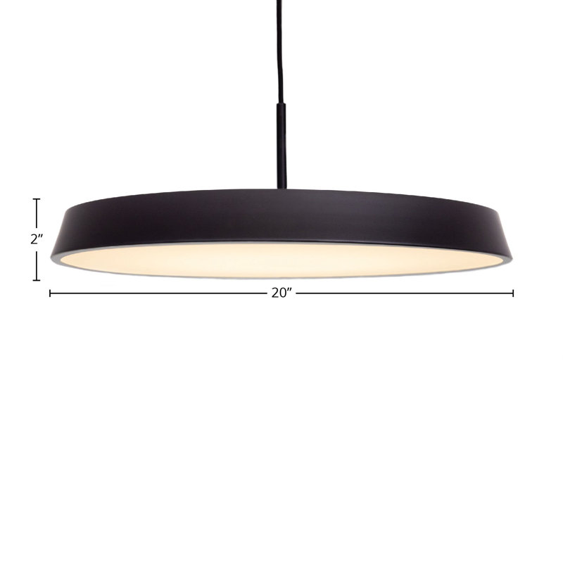 Luminaire suspendu en dôme à 1 lumière Jacquelinne, Noir