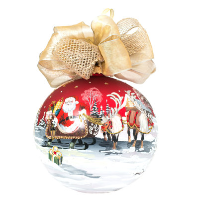 12'' Handmade Glass Ball Ornament