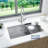 GarveeHome Undermount Kitchen Basin 304 Stainless Steel, Single or Double Bowl, Bottom Grid & Drain, Sound Dampening, Modern Dual Mount Workstation
