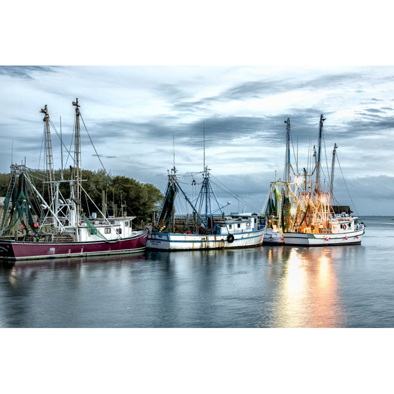 La flotte de crevettes par Danny Head - photographie sur toile tendue, H 8 po x l 12 po