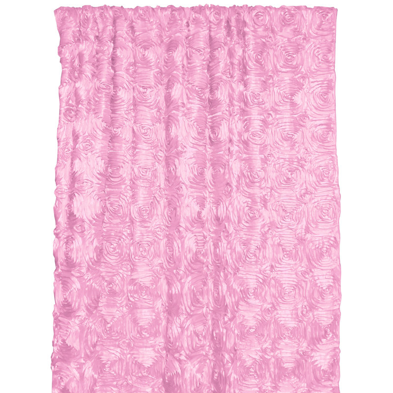 Rideau obscurcissant en polyester Pekanbaru, Rose, L 54 po x L 72 po