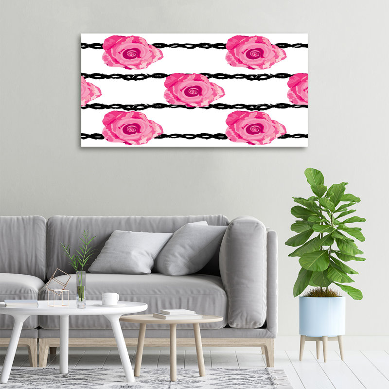 Roses 1 Piece Wrapped Canvas Wall Art
