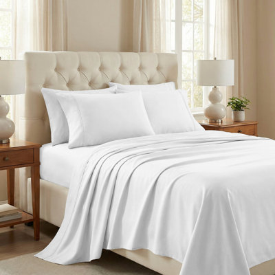 Infinity Scroll Embroidered Certified Egyptian Cotton 1000 Thread Count Bed Sheet Set