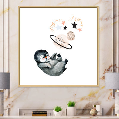 Mignon petit pingouin - peinture