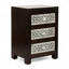 Table de chevet 3 tiroirs en bois