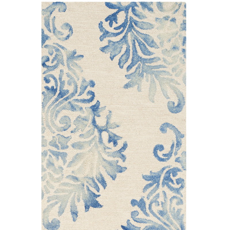 Tapis géométrique en laine et coton touffeté à la main Oakton, Tapis de couloir 2 pi 3 po x 6 pi