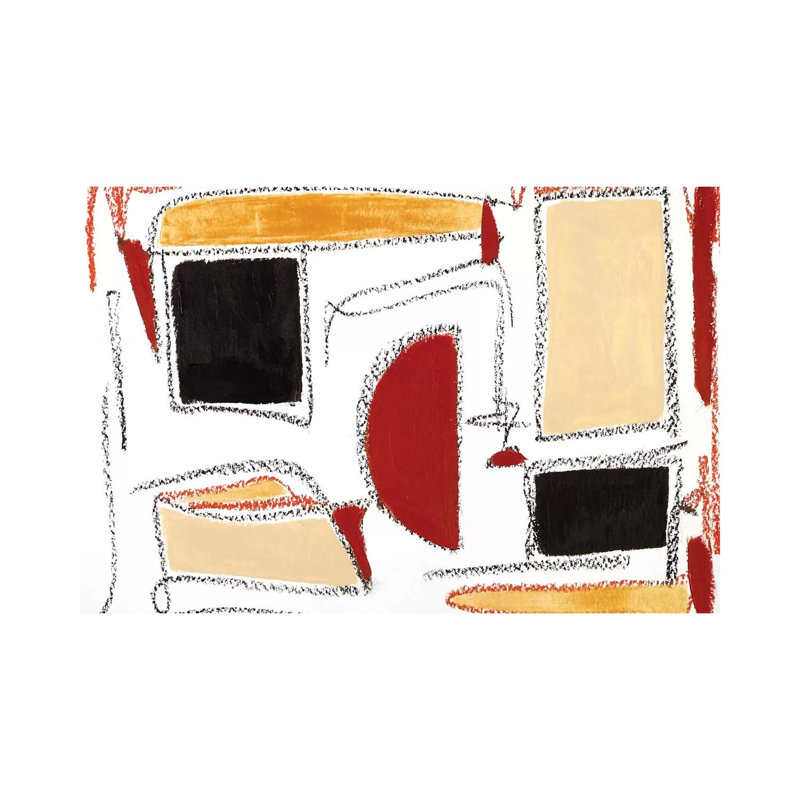Retro by Monika Mickute - Wrapped Canvas Painting, 20.32 cm H x 30.48 cm W