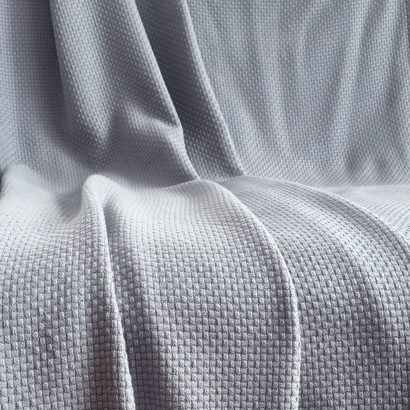 Hand Woven Throw Blanket, Gray