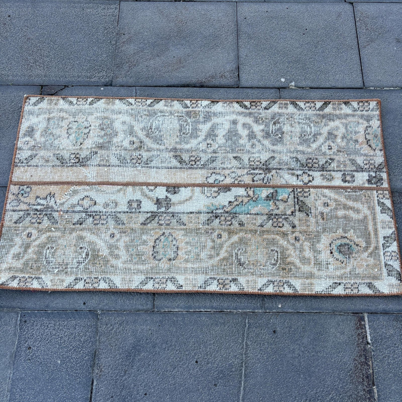 Vintage Turkish Rug in Earthy Tones with Intricate Patterns for Stylish Home Decor