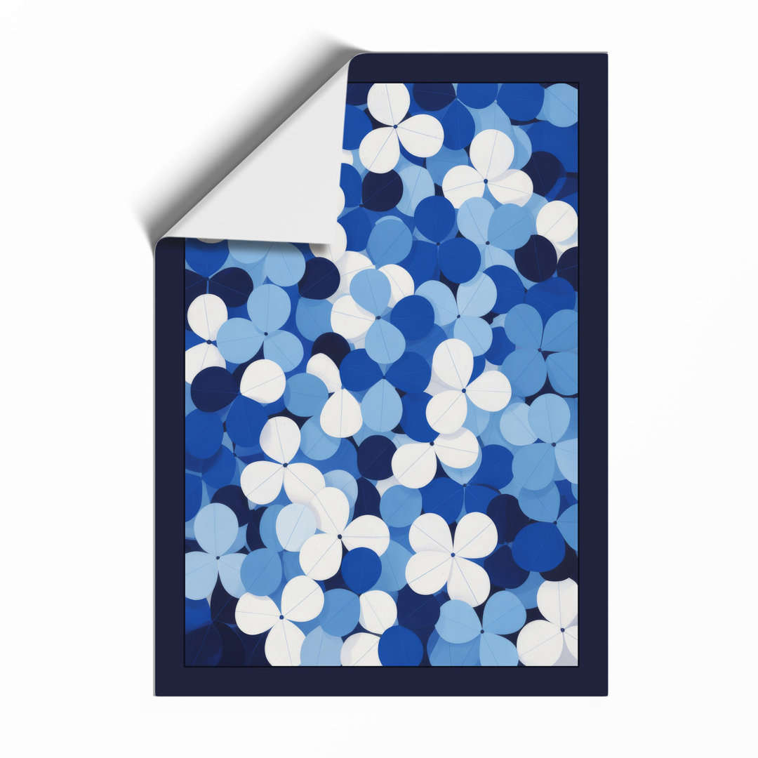 Blue Depths Minimalist Framed Art Print