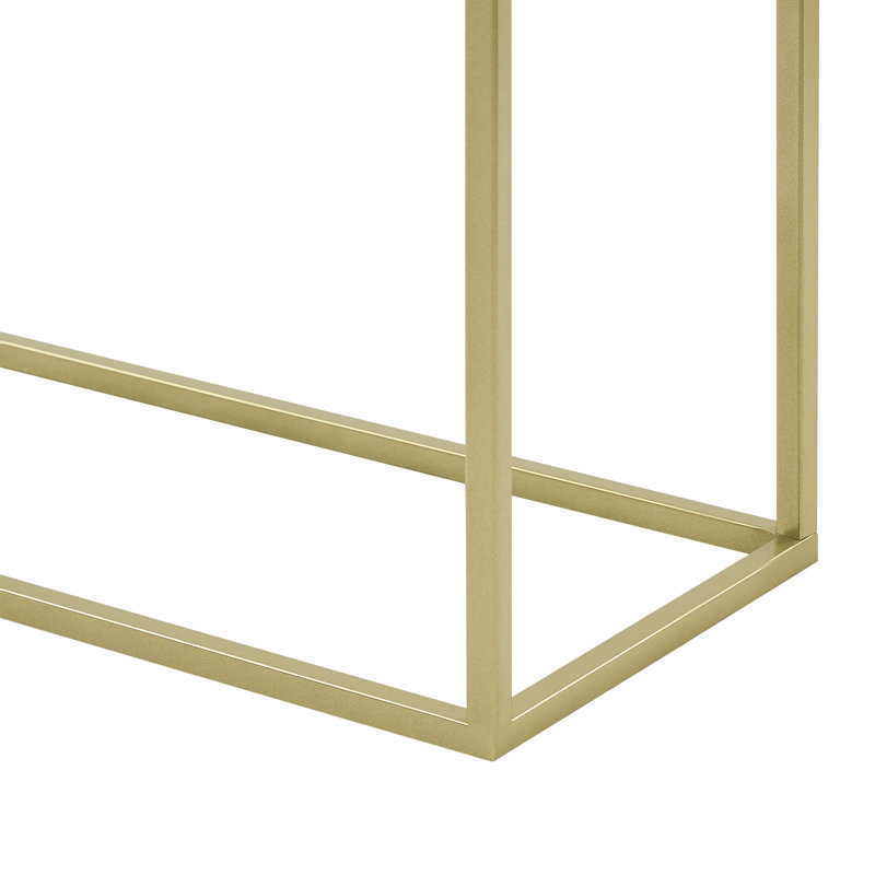 Console Table, Glass/Gold
