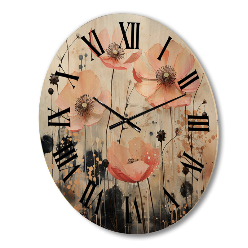Horloge murale en bois massif Rabun, Grand