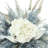 Holiday Centerpiece with Hydrangeas and Glitter Leaves