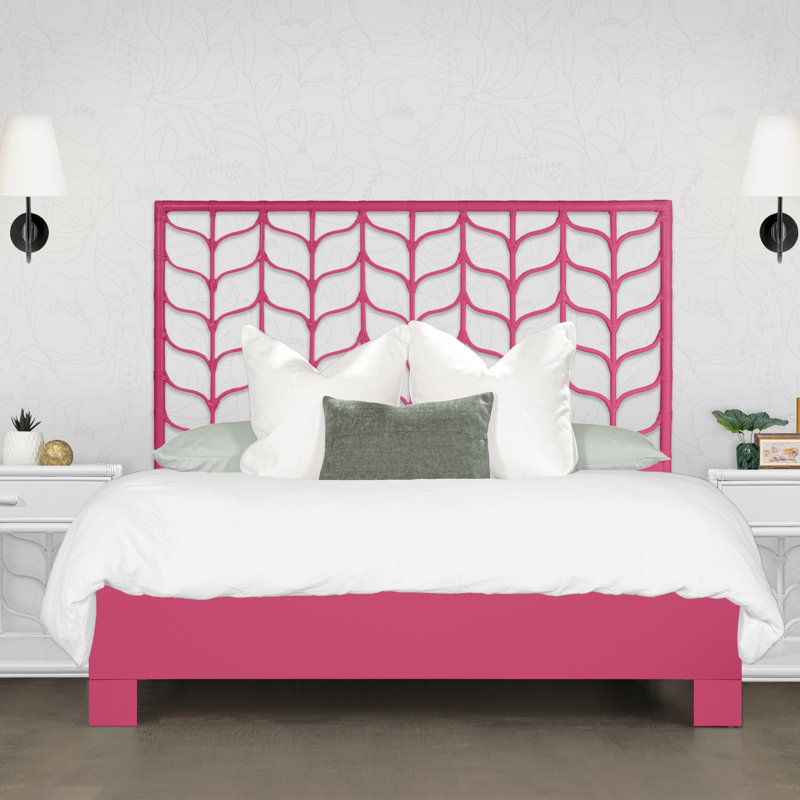 Lit plateforme Ivy, Grand, Rose vif