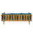 67.5" Outdoor Patio Daybed Sofa Bed, Acacia Wood Frame, Rattan Arms, Cushion & Pillow-1429376967
