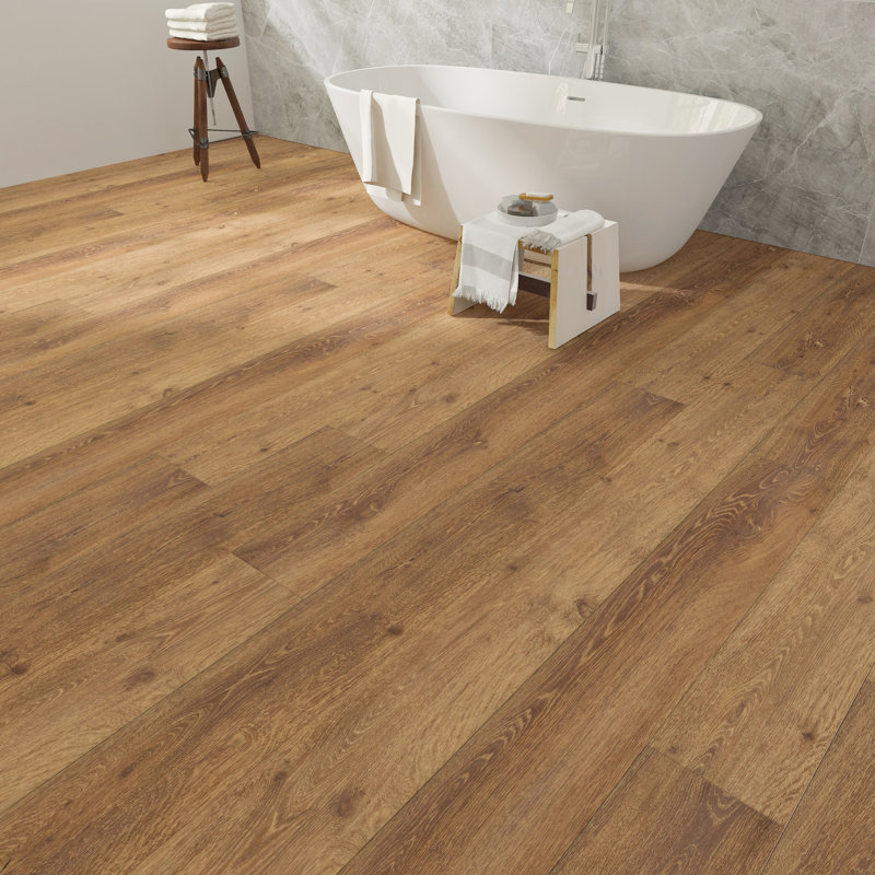 9" x 60" x 8.5mm Oak Click Lock WPC Luxury Vinyl Plank, Tapered Anzac
