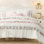 Ensemble d'édredon en coton à volants 3 pièces Wonderful Shabby Chic