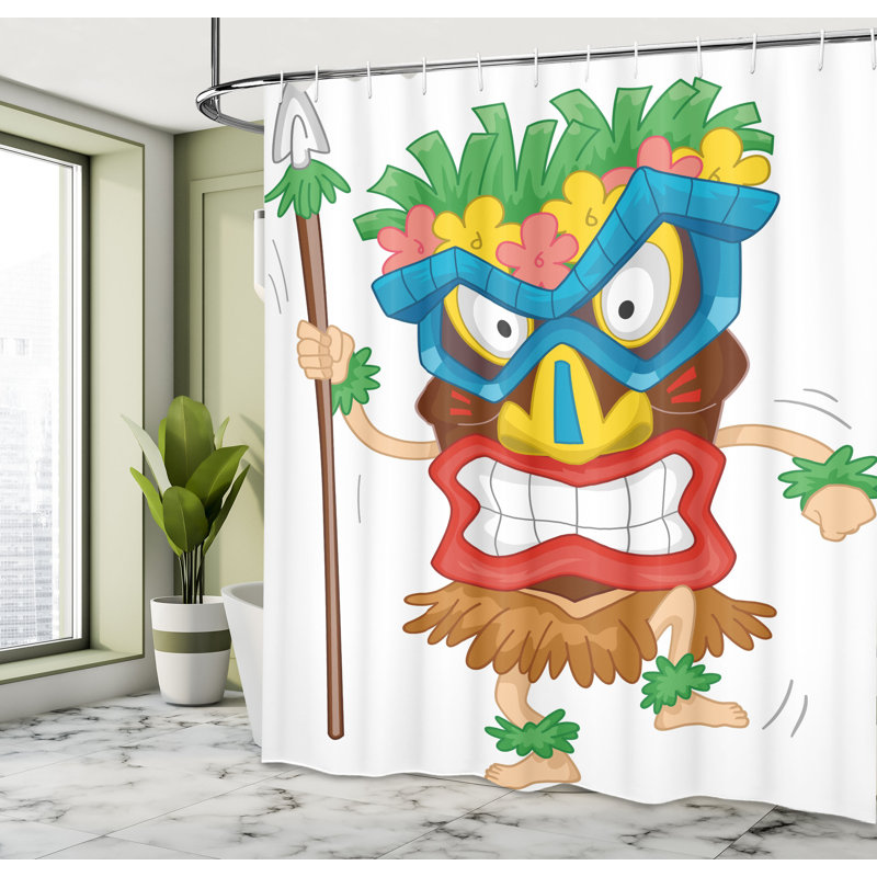 Shower Curtain with Hooks Included, 75"H x 69"W