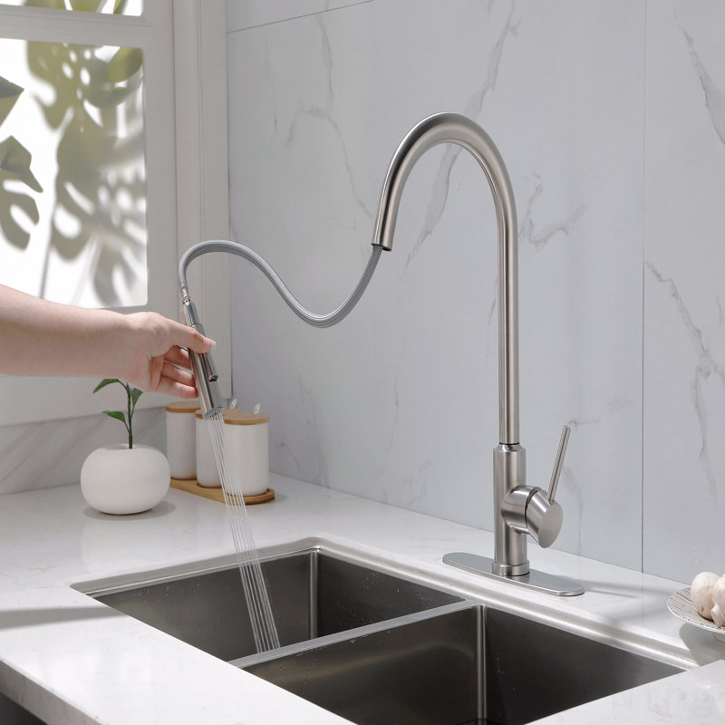 Kitchen Faucet With Pull-Down Sprayer