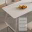 Table de salle à manger en acier au carbone fritté blanc-1248471341