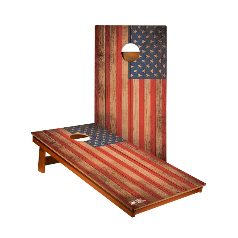 Planches de cornhole en bois patiné 2400 Backyard